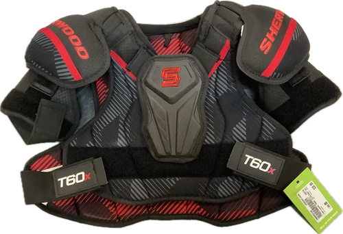 Vist Large View of Product Image Which is Used Sher-wood T60X Junior Shoulder Pads MD