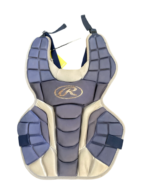 Vist Large View of Product Image Which is Used Rawlings CPR2N Catchers Chest Protector Navy Blue Intermed