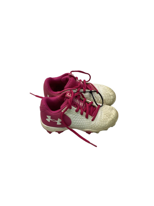 Vist Large View of Product Image Which is Used Under Armour PNK/WHT SB CLEATS BB/SB Cleats Pink And White Youth 12.0