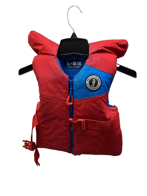 Vist Large View of Product Image Which is Used MUSTANG SURVIVAL Youth PFD Red Youth 50-90