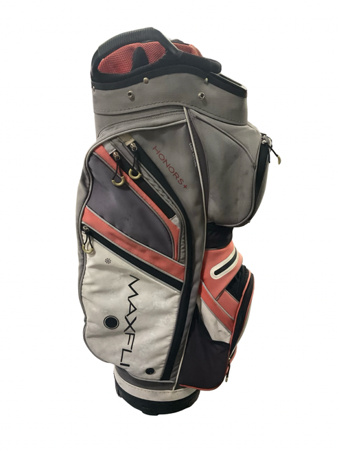 Vist Large View of Product Image Which is Used Maxfli 14 WAY CART BAG Mens Cart Bag Grey And Red