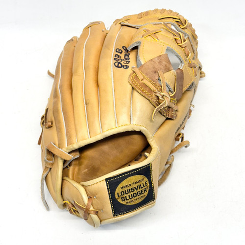 Vist Large View of Product Image Which is Used Louisville Slugger LSG76 BB/SB Glove RH Throw Tan 13 1/2"