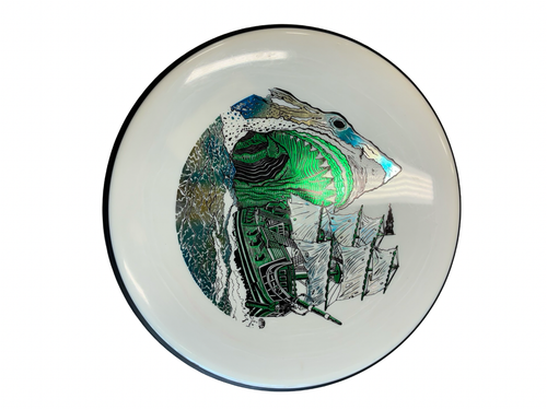 Vist Large View of Product Image Which is Used MVP RIPPER Disc Golf Putter White