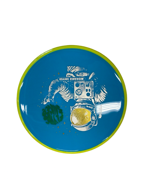 Vist Large View of Product Image Which is Used Axiom HEX Disc Golf Mid Range Royal Blue
