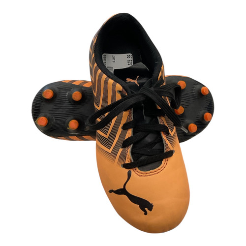 Vist Large View of Product Image Which is Used Puma Soccer Cleats Orange Youth 12.0
