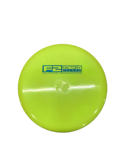 Vist Large View of Product Image Which is Used Innova F2 MIDRANGE Disc Golf Mid Range Yellow
