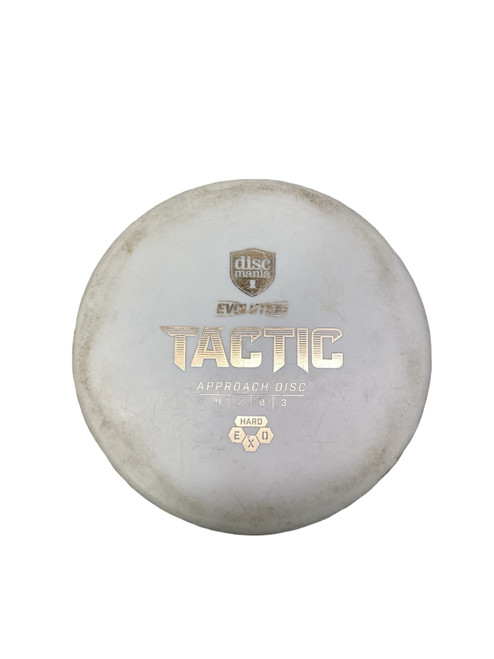Vist Large View of Product Image Which is Used Discmania HARD EXO TACTIC Disc Golf Mid Range White
