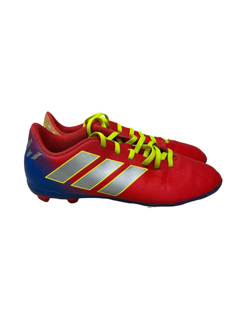 Vist Large View of Product Image Which is Used Adidas NEMEZIZ MESSI 18.4 FXG JUNIOR Soccer Cleats Red Junior 05.5