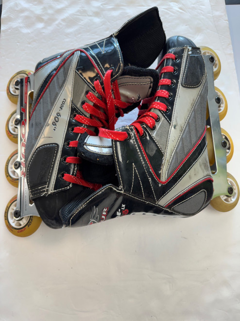 Vist Large View of Product Image Which is Used Tour CODE 606-LX Senior Roller Quad Skates Black Senior 10