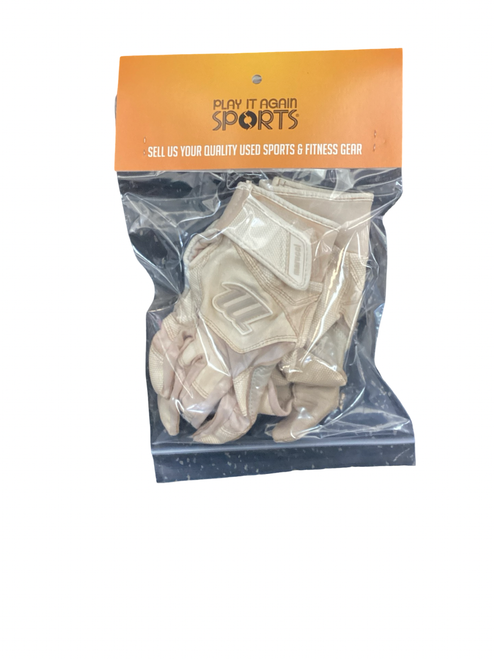 Vist Large View of Product Image Which is Used Marucci BB/SB Batting Gloves White MD