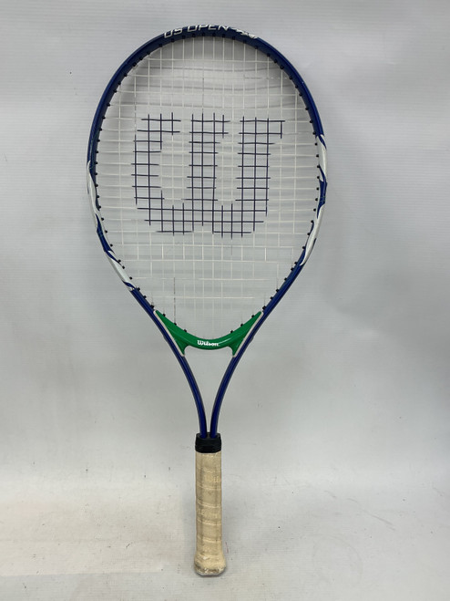 Vist Large View of Product Image Which is Used Wilson US OPEN 25 Junior Tennis Racquet Royal Blue 25"