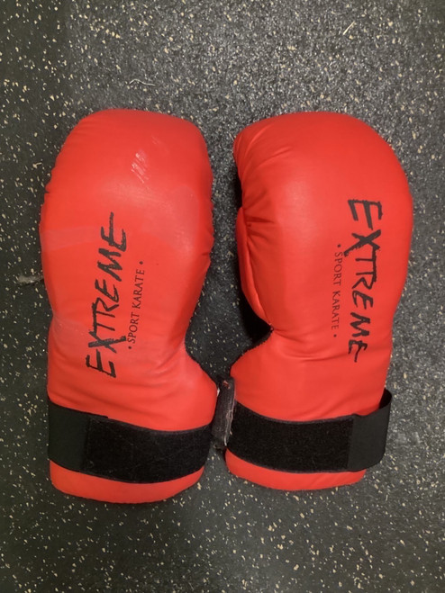 Vist Large View of Product Image Which is Used EXTREME SPORT KARATE GLOVES Martial Arts Gloves Red Senior