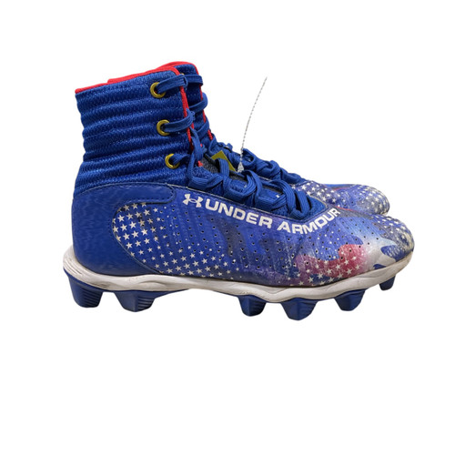Vist Large View of Product Image Which is Used Under Armour Jr FB Cleats Royal Blue Junior 04.5