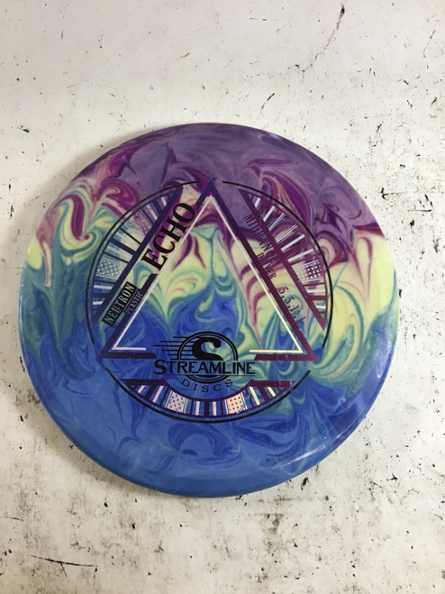 Vist Large View of Product Image Which is Used Streamline NEUTRON ECHO Disc Golf Mid Range Royal Blue 176g