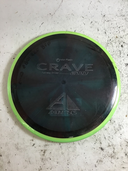 Vist Large View of Product Image Which is Used Axiom PROTON CRAVE Disc Golf Driver Purple 158g