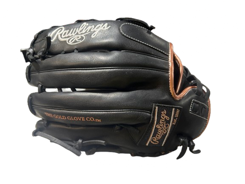 Vist Large View of Product Image Which is Used Rawlings R9 SERIES 13IN RHT -R9SB130-6B BB/SB Glove RH Throw Black And Pink 13"