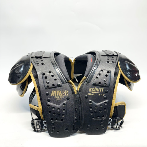 Vist Large View of Product Image Which is Used Schutt MID FLEX 4.2 FB Shoulder Pads Black SM