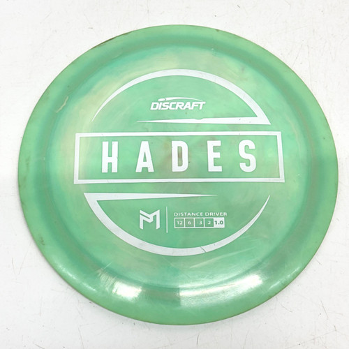 Vist Large View of Product Image Which is Used Discraft HADES Disc Golf Driver Neon Green 170g