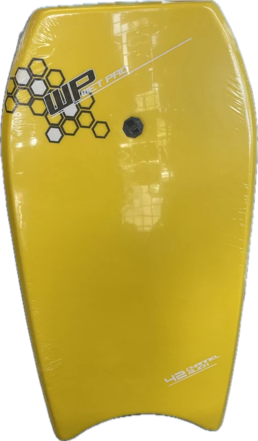 Vist Large View of Product Image Which is Used Wet Products CHANNEL SLICK Body Board Yellow 42"