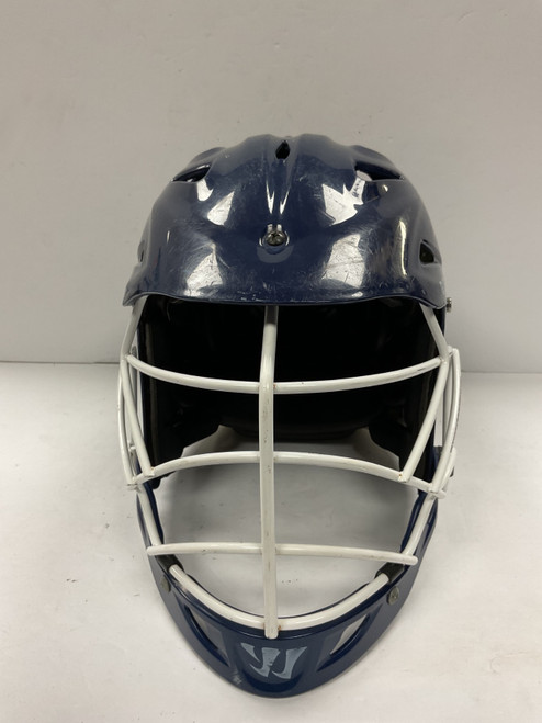 Vist Large View of Product Image Which is Used Warrior EXO Lacrosse Helmet Navy Blue S/M