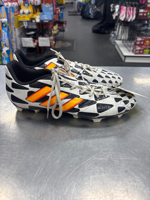 Vist Large View of Product Image Which is Used Adidas Soccer Cleats White Senior 11.5