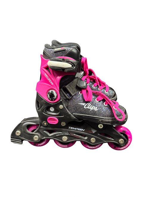 Vist Large View of Product Image Which is Used TEMPISH CLIPS Junior Rec Fitness Skates Pink Adjustable