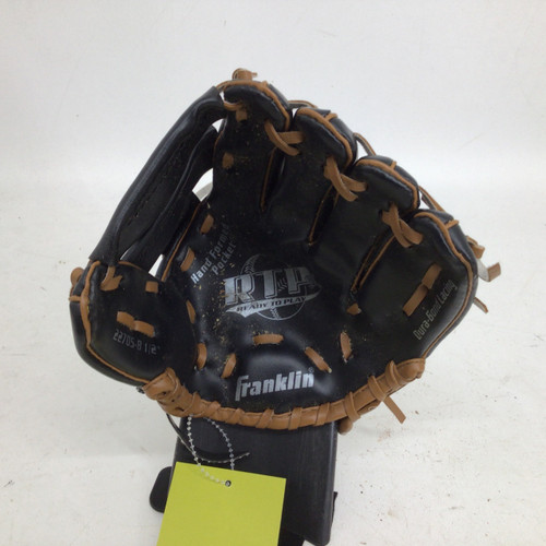 Vist Large View of Product Image Which is Used Franklin RTP 8.5 IN RHT TBALL GLOVE BB/SB Glove RH Throw Black 9"