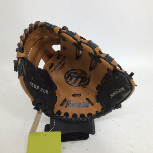 Vist Large View of Product Image Which is Used Franklin RTP 9.5 IN RHT TBALL GLOVE BB/SB Glove RH Throw Brown 9 1/2"