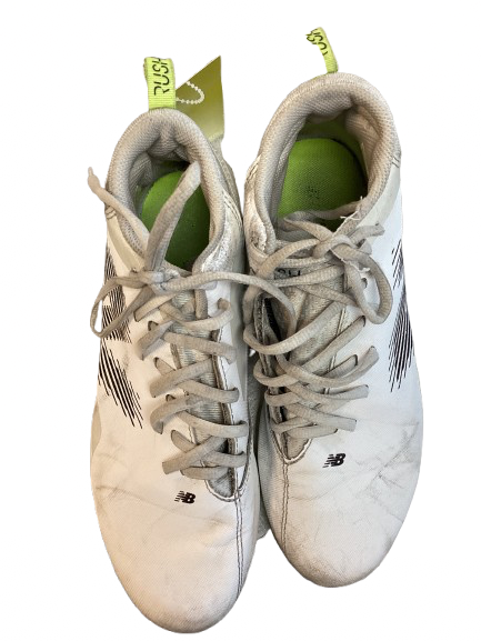 Vist Large View of Product Image Which is Used New Balance LAX Cleats Mens White Senior 8.5
