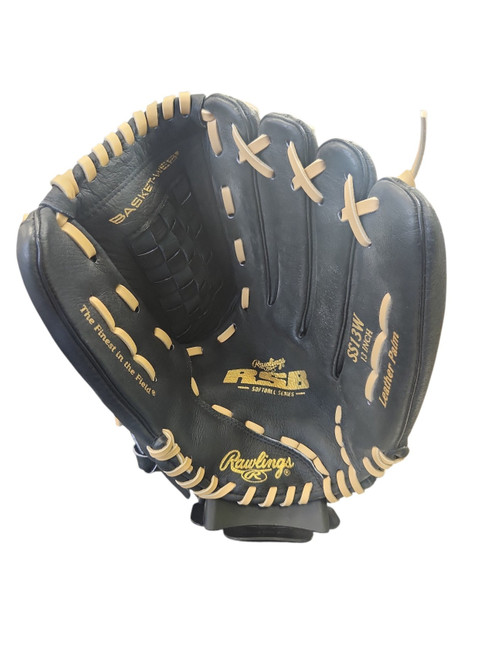 Vist Large View of Product Image Which is Used Rawlings SS13W BB/SB Glove RH Throw Black 13"