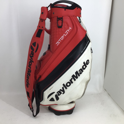 Vist Large View of Product Image Which is Used Taylormade STEALTH 2 TOUR 6-WAY CART BAG Mens Cart Bag Red