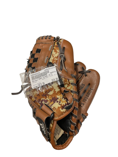 Vist Large View of Product Image Which is Used Adidas EASY CLOSE 10.5 BB/SB Glove RH Throw Brown 10 1/2"
