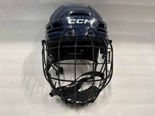 Vist Large View of Product Image Which is Used CCM TACKS 720 Helmet Cage Combo Navy Blue MD