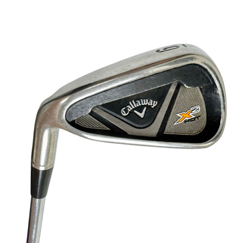 Vist Large View of Product Image Which is Used Callaway X2 HOT Men's LH 6 Iron Uniflex Steel Shaft