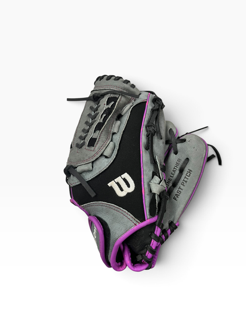 Vist Large View of Product Image Which is Used Wilson FLASH AO4RF19115 BB/SB Glove RH Throw Grey 11 1/2"