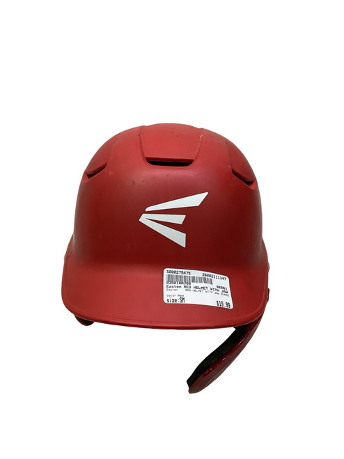 Vist Large View of Product Image Which is Used Easton RED HELMET WITH JAW GUARD Batting Helmet No Mask Red SM
