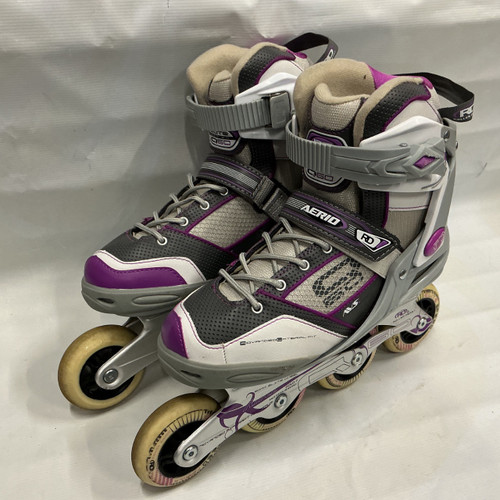 Vist Large View of Product Image Which is Used RollerDerby ELITE SERIES Q60 Senior Rec Fitness Skates Silver Senior 7