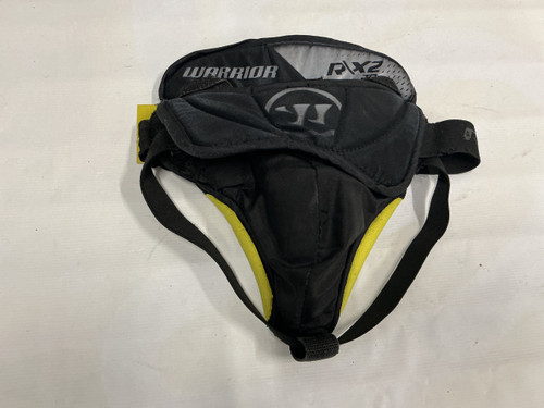 Vist Large View of Product Image Which is Used Warrior RX2 JR Goalie JOCK W/ NO CUP Black And Yellow Junior