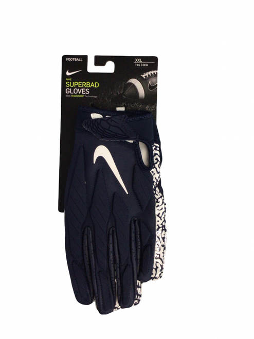Vist Large View of Product Image Which is Used Nike SUPERBAD FB Gloves Navy Blue 2X