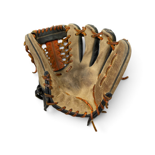 Vist Large View of Product Image Which is Used Rawlings PRO204CBO BB/SB Glove RH Throw Black And Tan 11 1/2"