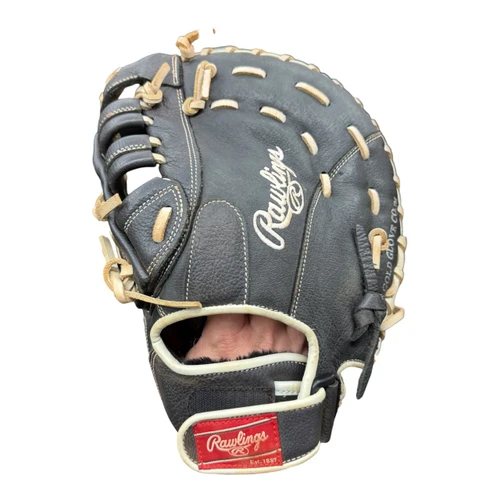 Vist Large View of Product Image Which is Used Rawlings STORM BB/SB First Base LH Throw Black 13"