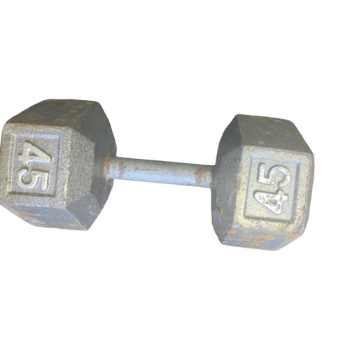 Vist Large View of Product Image Which is Used Hex Dumbbell (Each) 45 lb