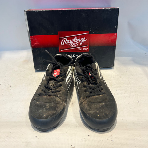Vist Large View of Product Image Which is Used Rawlings BLK BASEBALL BB/SB Cleats Black Junior 04