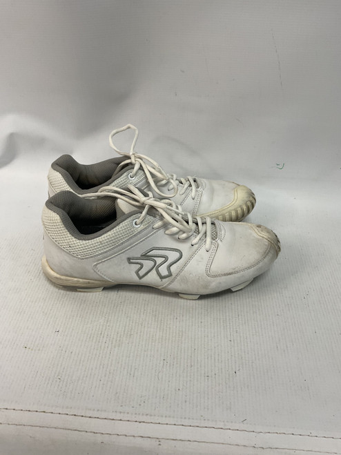 Vist Large View of Product Image Which is Used Ringor SOFTBALL CLEATS BB/SB Cleats White Youth 09.0