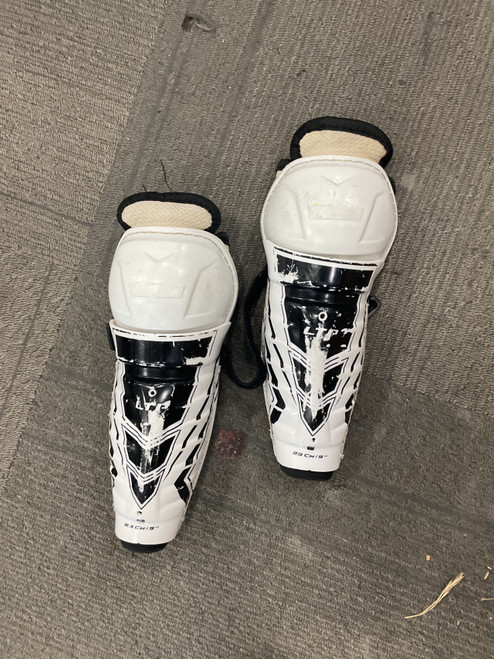 Vist Large View of Product Image Which is Used CCM LTP SHIN GUARDS Junior Shin Guards White 20"