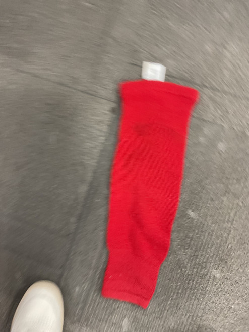 Vist Large View of Product Image Which is Used CCM Hockey Sock Red Youth