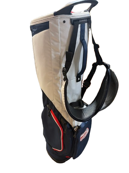 Vist Large View of Product Image Which is Used Ping HOOFER LITE 4 WAY STAND BAG Mens Stand Bag White/Red/Navy