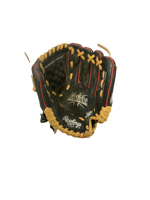 Vist Large View of Product Image Which is Used Rawlings HIGHLIGHT SERIES BB/SB Glove T-ball Black 10"