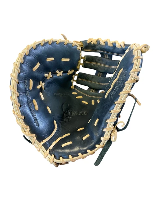 Vist Large View of Product Image Which is Used Rawlings GG ELITE BB/SB First Base LH Throw Black 13"