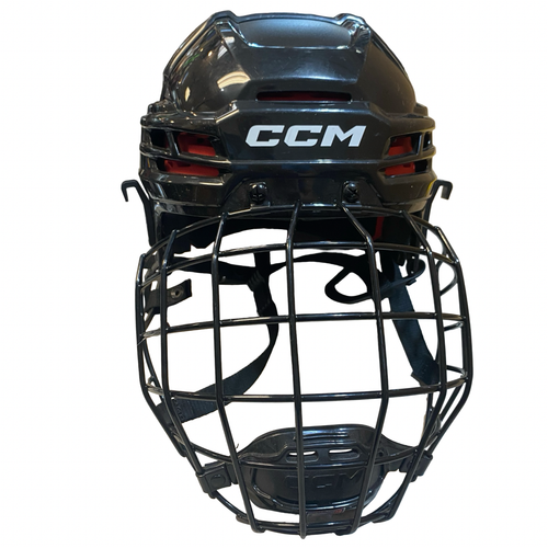 Vist Large View of Product Image Which is Used CCM TACKS 70 Helmet Cage Combo Black SM